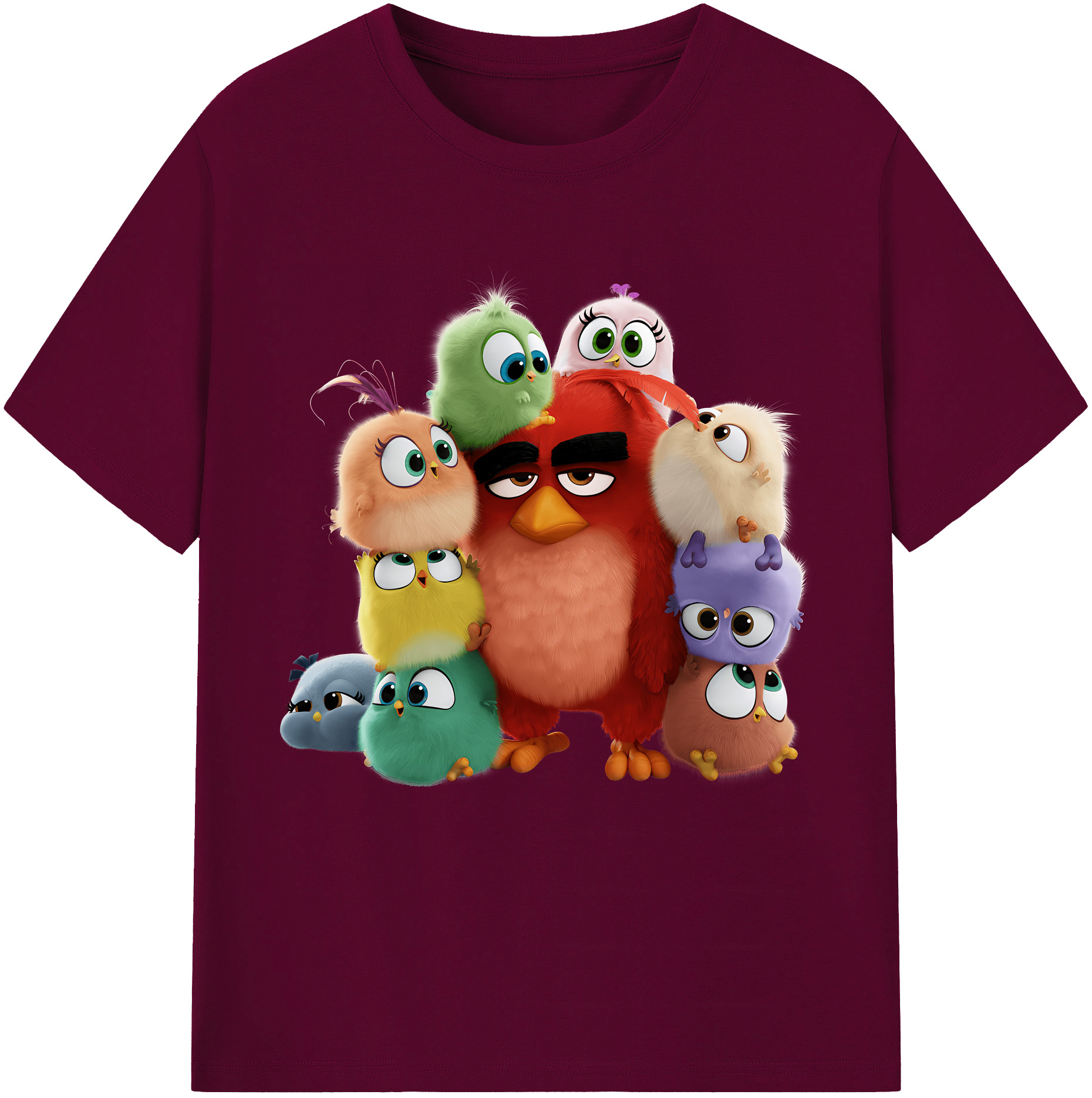 （画像用） Angry Birds アングリーバード レディースカジュアルプリントTシャツ（綿100％）